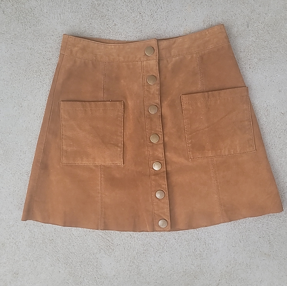 TOBI camel suede Mini Skirt